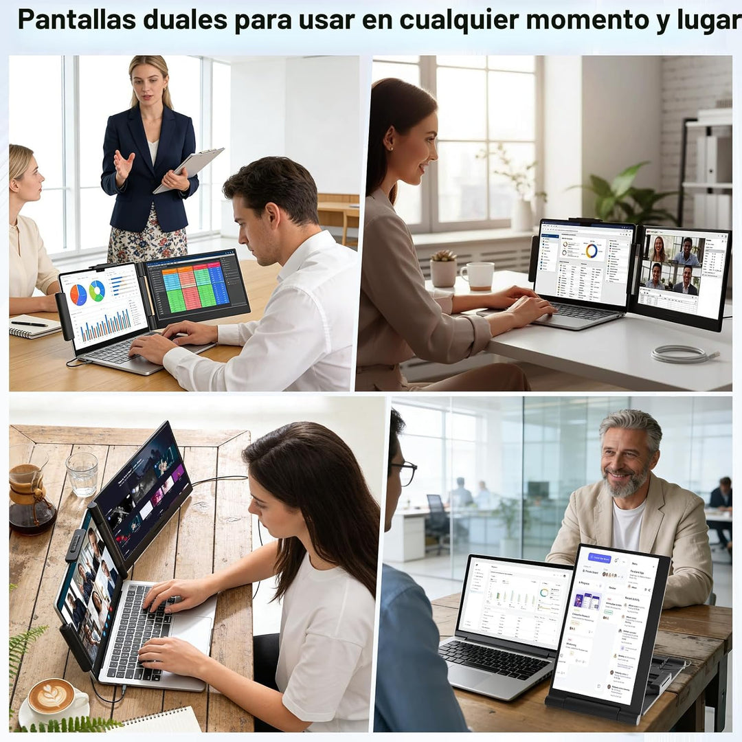 Extensor de pantalla para portátil de 14.1 pulgadas, 1080P IPS, mon...