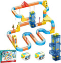 Juego de tren eléctrico de 185 piezas con elevador automático, juego de tren magnético 3D que desafía la gravedad para niños, juguetes de tren de construcción, juguete de pista de tren STEM