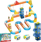 Juego de tren eléctrico de 185 piezas con elevador automático, juego de tren magnético 3D que desafía la gravedad para niños, juguetes de tren de construcción, juguete de pista de tren STEM