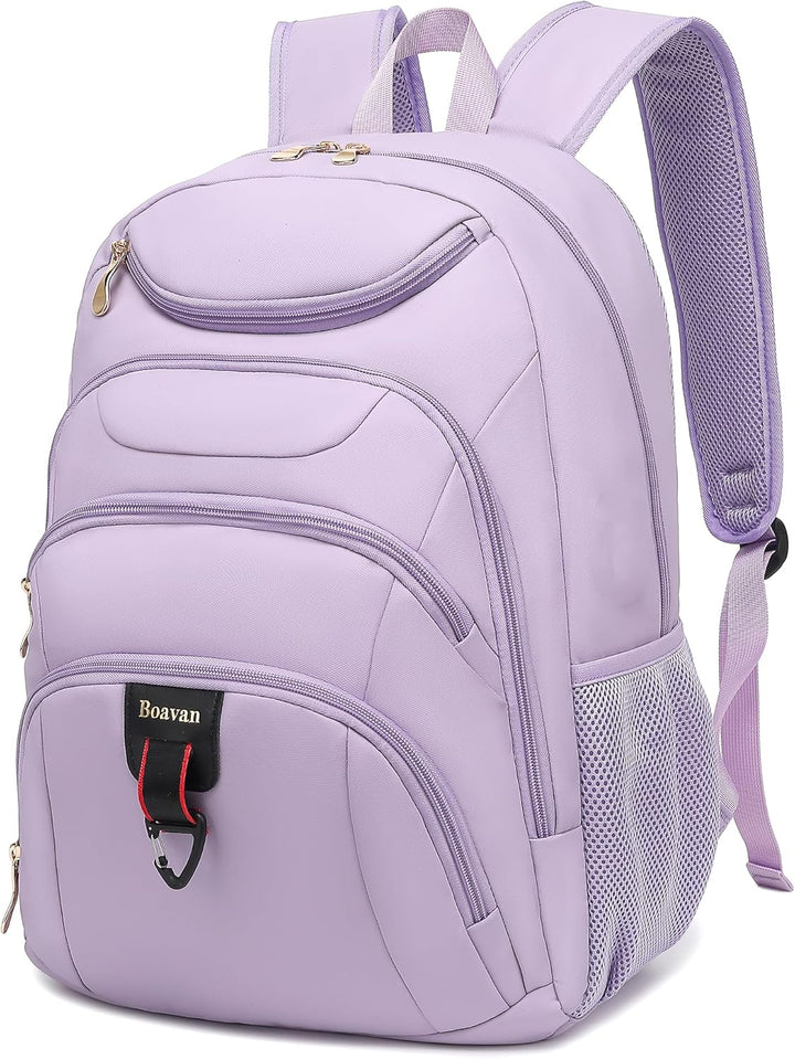 Mochila para laptop Boavan para hombre (Negro, 15.6), Orquídea, púr...