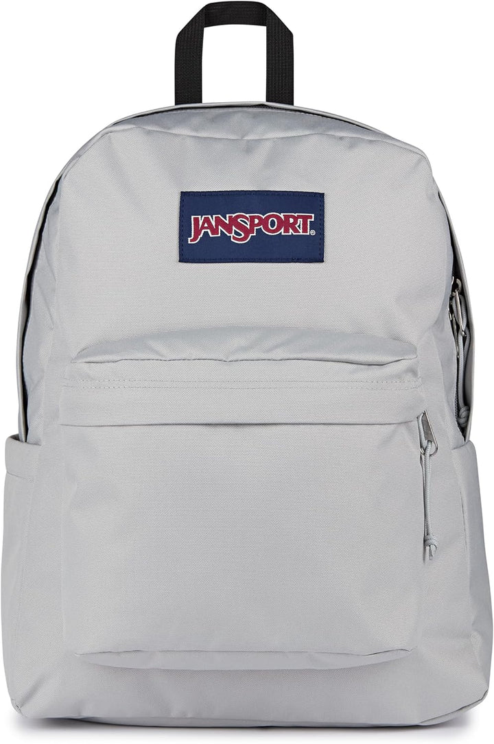 JanSport Mochila Superbreak Plus, Gris conectado a tierra, Tamaño ú...