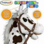 Nature Bound Caballo de Palo | Caballo de Juguete de Felpa Hecho a Mano | Pony de Palo Proporciona un Divertido Juego de Simulación para Niños Pequeños y Preescolares | Cosido a Mano, Madera, Efectos
