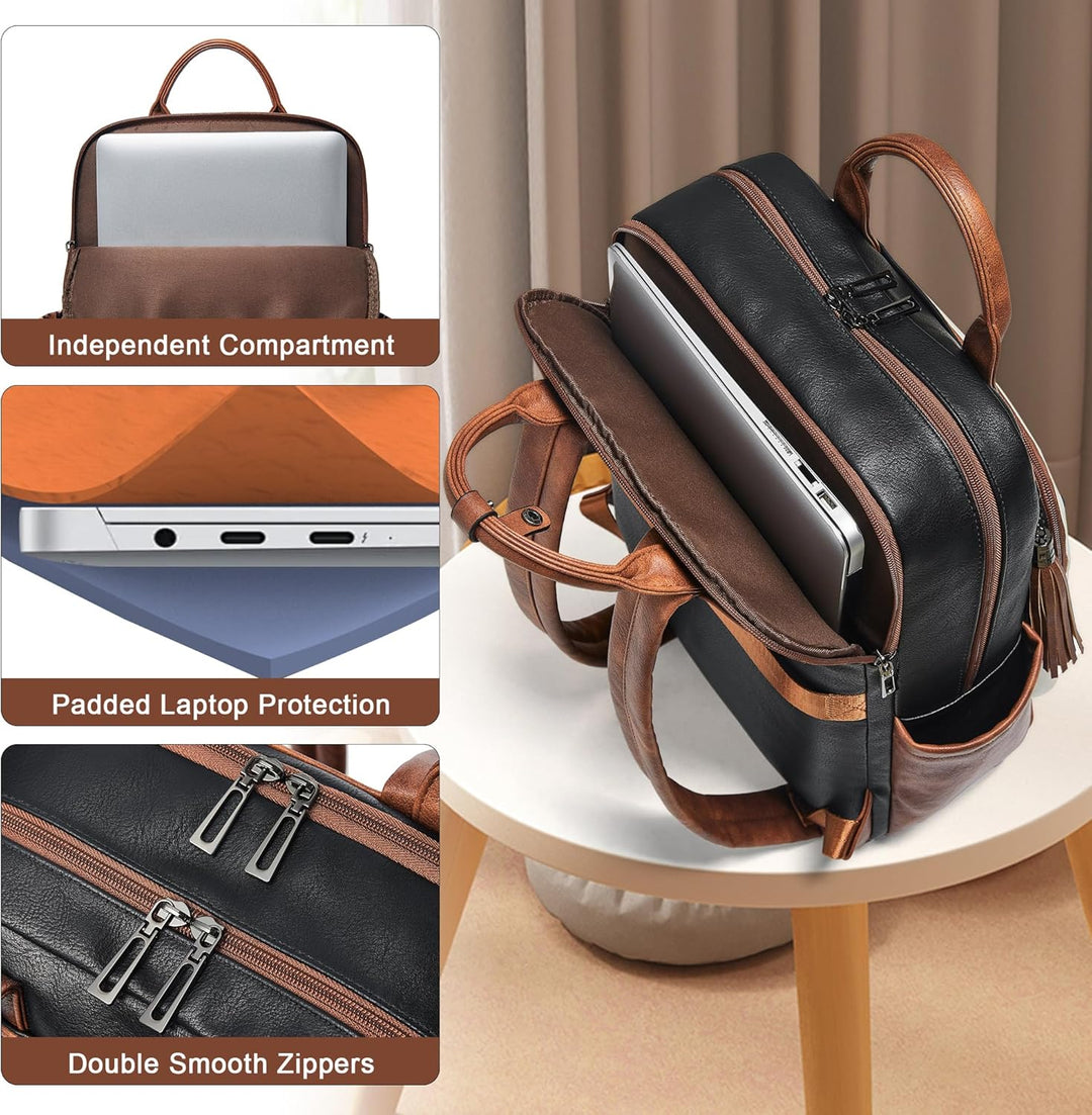 Shrrie Mochila para computadora portátil para mujer, 15.6 pulgadas,...