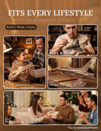 Rompecabezas de madera 3D para adultos con juego de pintura