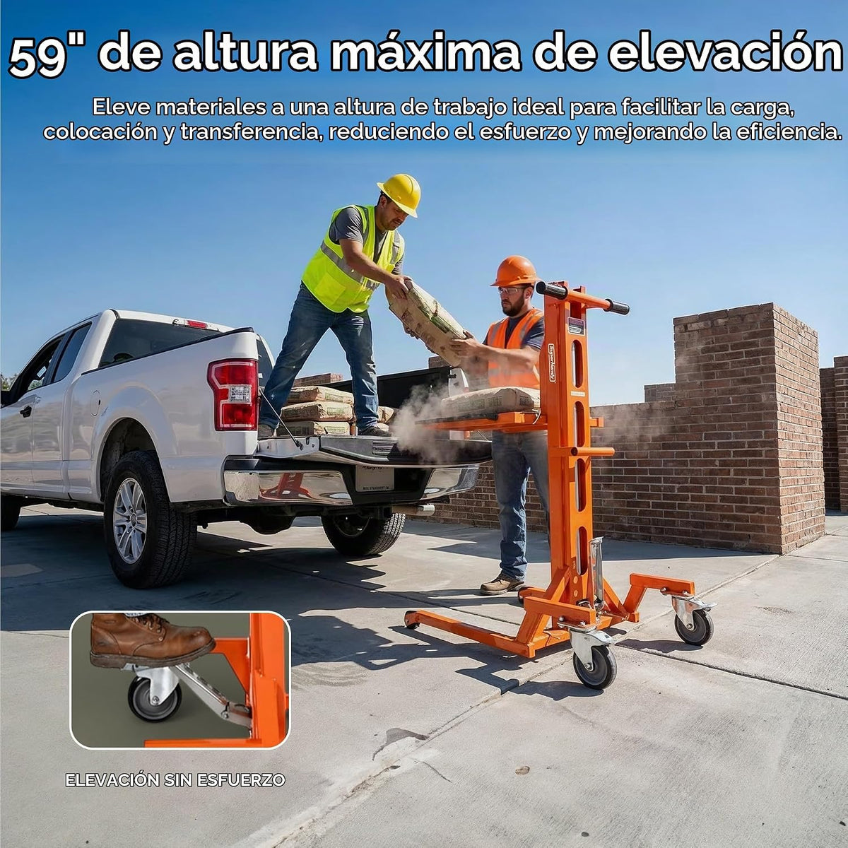 SuperHandy Material Lift Stacker, Portable Forklift, 550 lbs Capacity