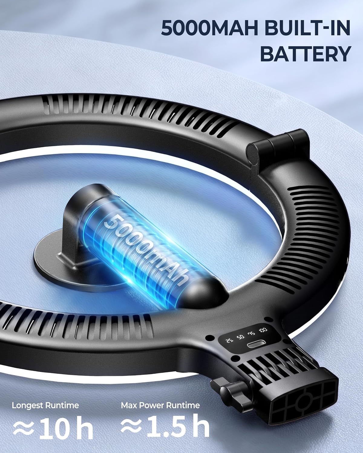 NiceVeedi Anillo de luz magnético de 10.2 pulgadas con soporte