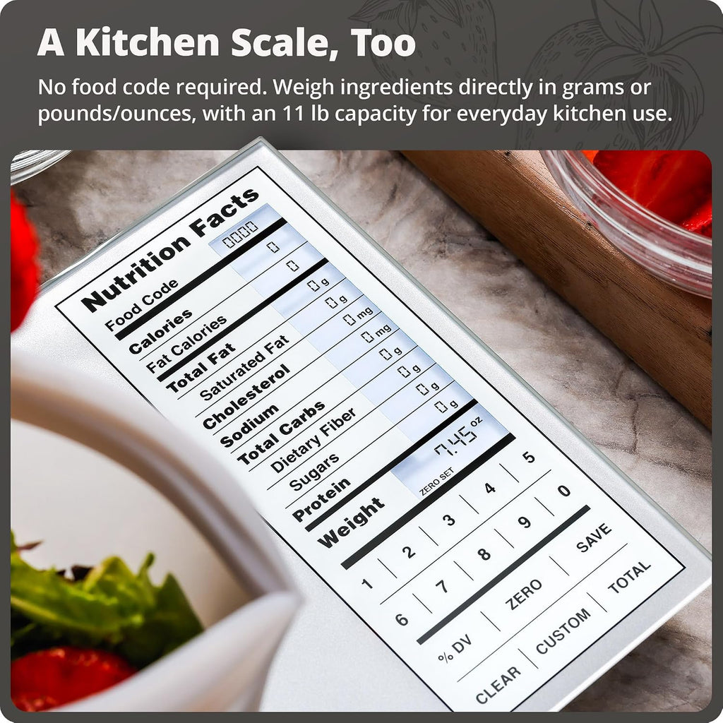 Greater Goods Báscula de alimentos con calculadora de nutrición