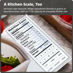 Greater Goods Báscula de alimentos con calculadora de nutrición