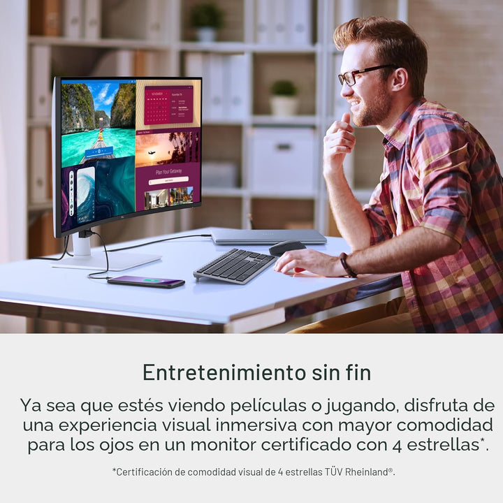 Dell Monitor curvo USB-C 34 Plus - S3425DW - 34 pulgadas (3440 x 14...