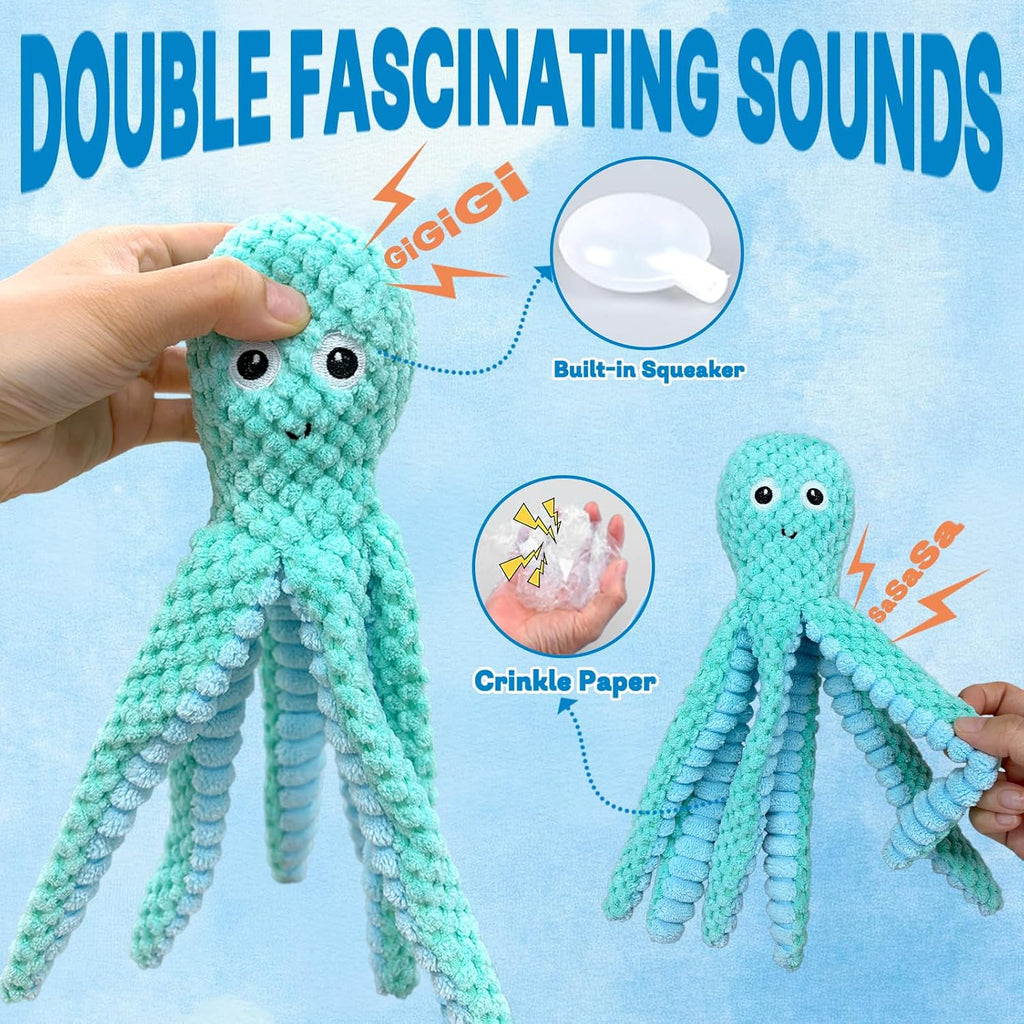 Dog Squeak Toys para Aggressive Chewers, Crinkle Puppy Chew Toys