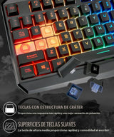 Combo de teclado y mouse para juegos de PC con cable con retroilumi...