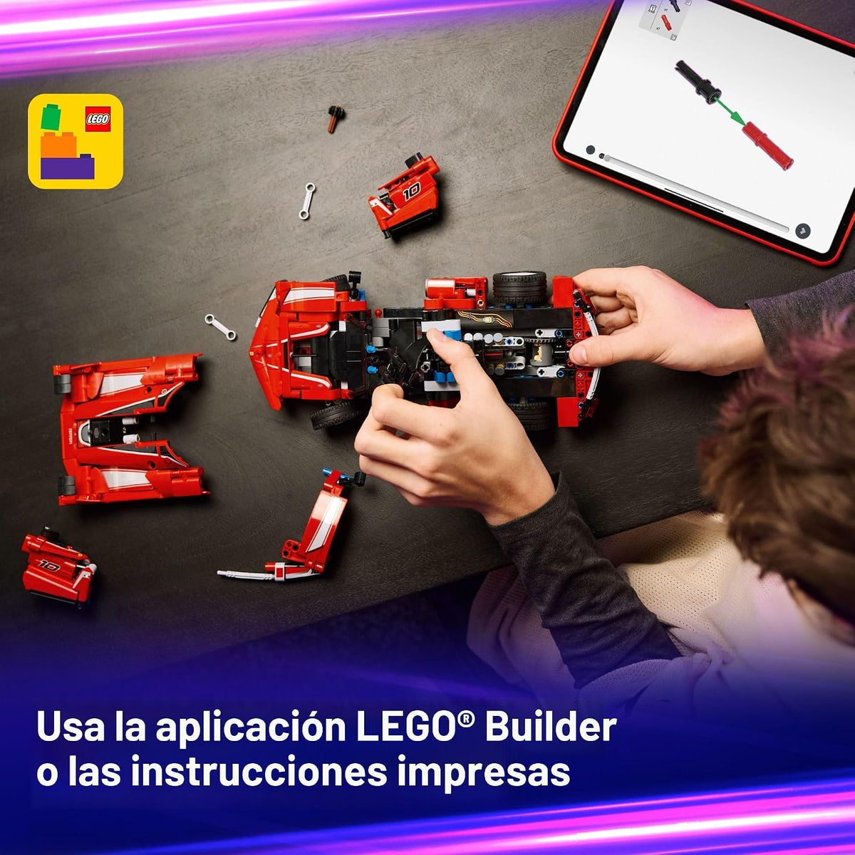 LEGO Technic Ferrari FXX K Toy Car - Building Toy para Girls & Boys, Ages 10+ - Cool Birthday Gift para Kids - Race Car Model para Play & Display - 42212