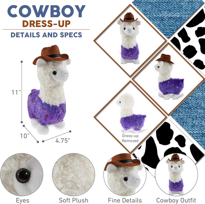 DolliBu Sparkle Eyes - Sombrero de vaquero de peluche de