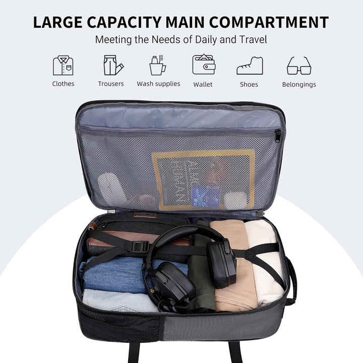 WITZMAN - Mochila de viaje para llevar a bordo para hombres, conver...