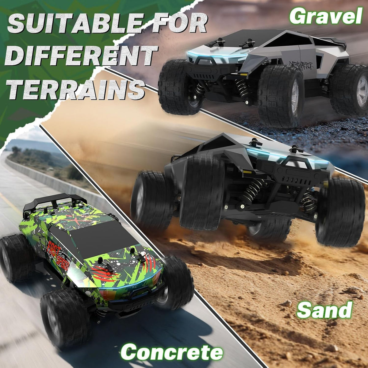 Cheffun Coche RC Rápido para Adultos, Escala 1:18 Camión Monstruo R...