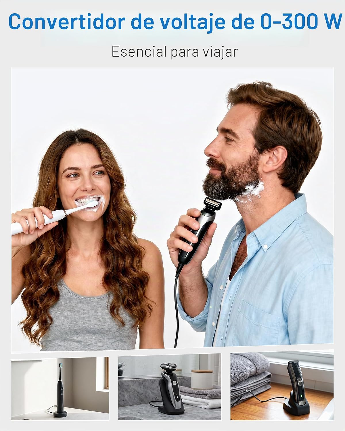 BESTEK Convertidor de 220V a 110V, convertidor de voltaje de 300W de EE. UU