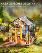 Rolife Kit de casa de muñecas en miniatura para invernadero, regalo