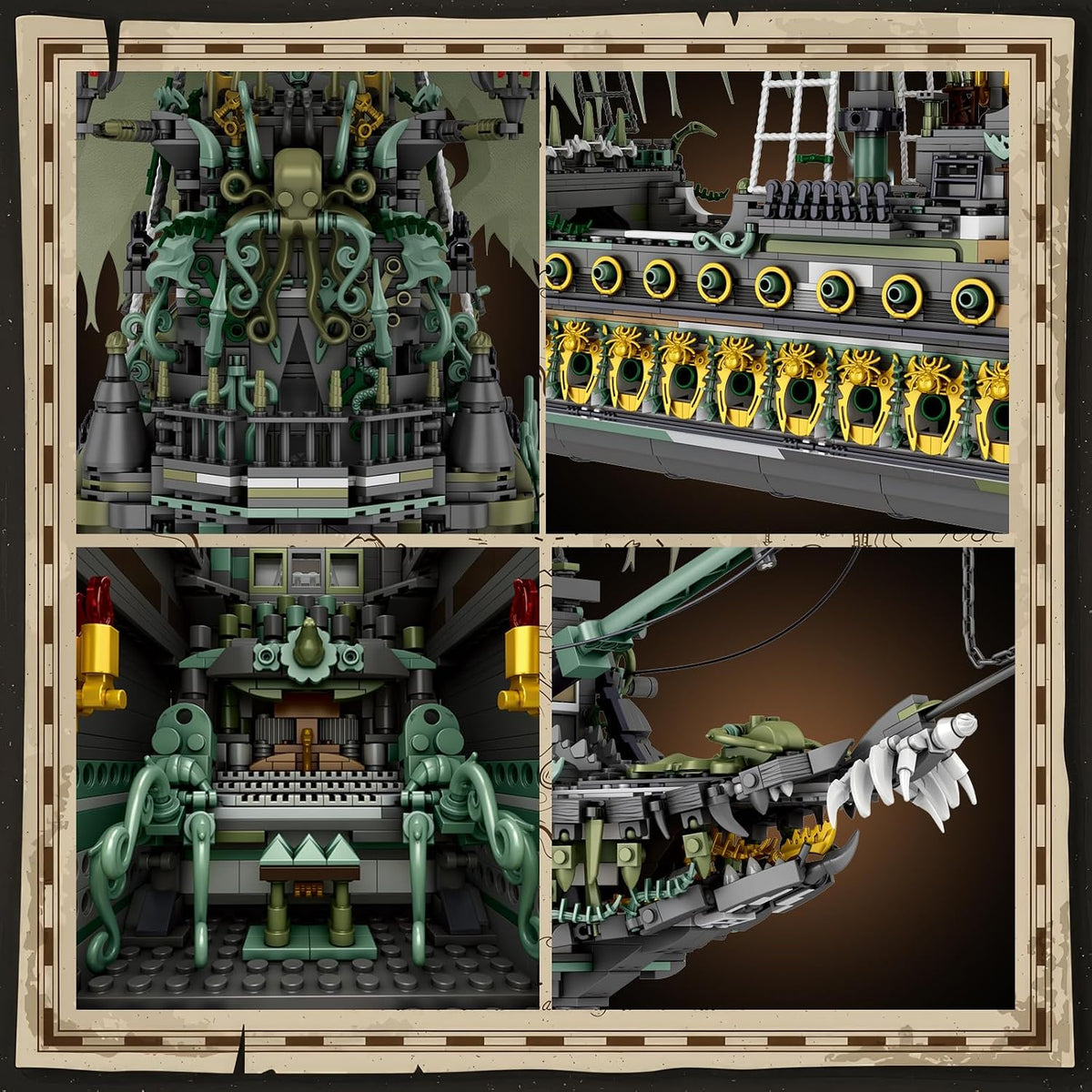 JMBricklayer Set de Construcción de Barco Pirata para Adultos - Modelo de Barco Fantasma el Holandés Errante, 5865 Piezas