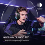 FIFINE H13BP Headset para Gaming con cable USB para PC, PS4/5, Mac, Balance de Juego/Chat