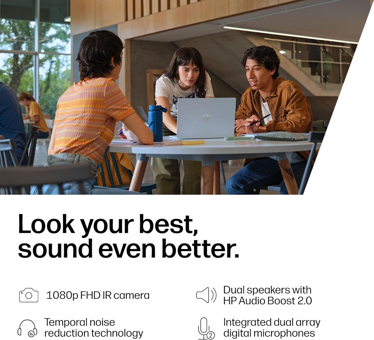 HP OmniBook 5 PC AI de 16 pulgadas de próxima generación, pantalla 2K, Snapdragon X X1-26-100, 16 GB de RAM, SSD de 512 GB, GPU Qualcomm Adreno, Windows 11 Home, Glacier Silver, 16-fb0299nr