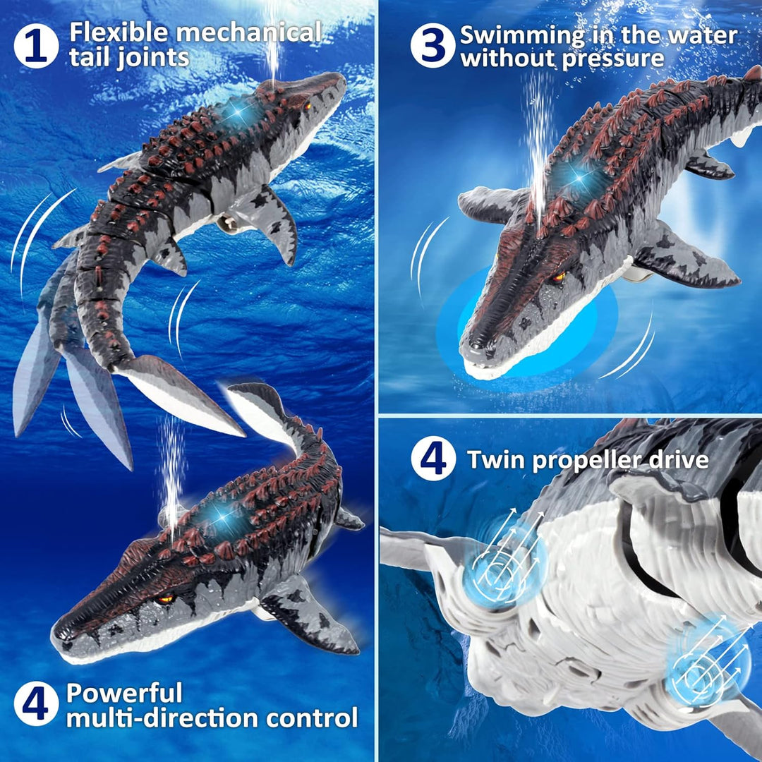 fromeasy Mosasaurus - Juguetes de dinosaurio mejorados, juguete de...