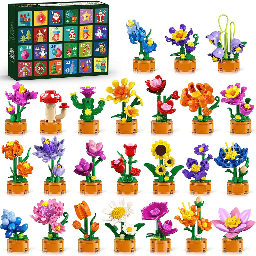Calendario de Adviento 2026 Flores Navidad Cuenta regresiva Juegos de
