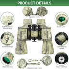 Prismáticos de alta potencia de 20 x 50 para adultos, Verde Camuflaje