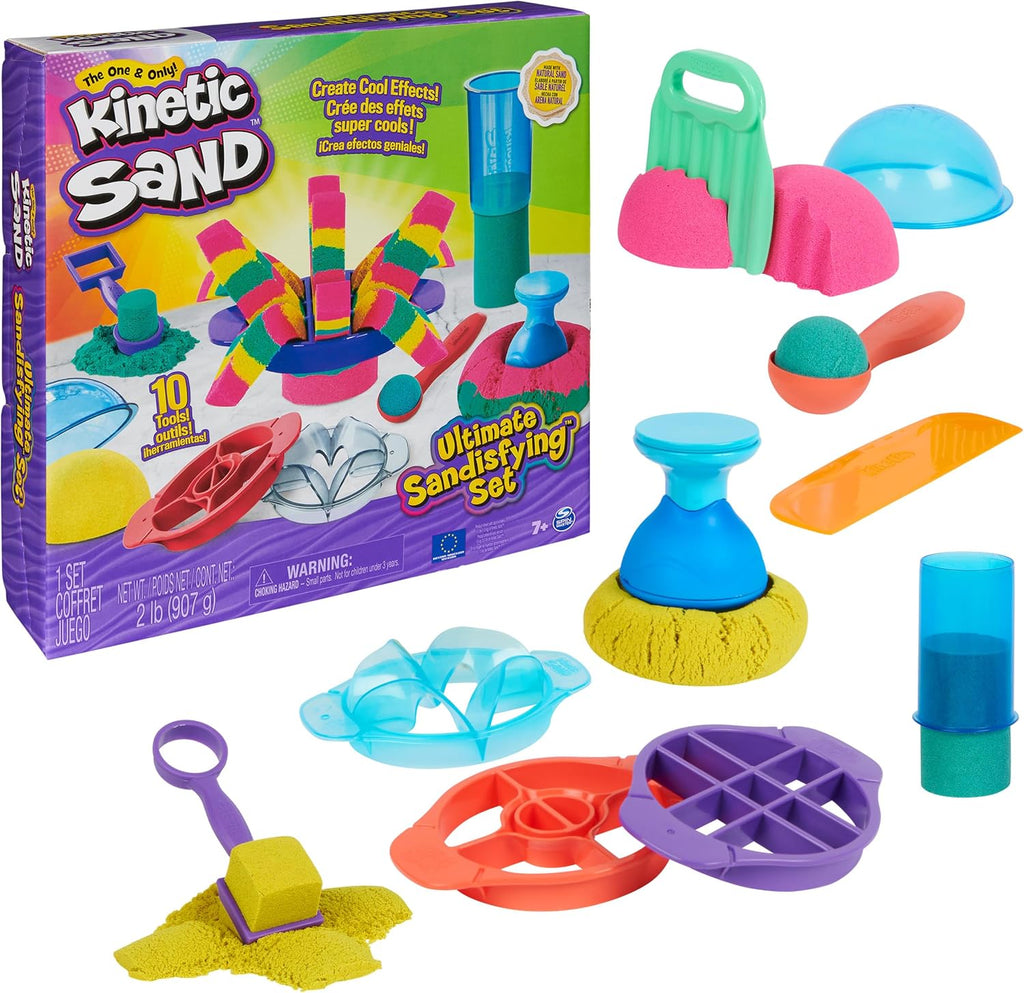 Kinetic Sand Ultimate Sandisfying Set, juguetes sensoriales de arena moldeable, a partir de 7 años