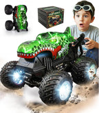 BEZGAR 1:20 Monster Truck Toys, 360 ° Stunt RC Cars con música y luz
