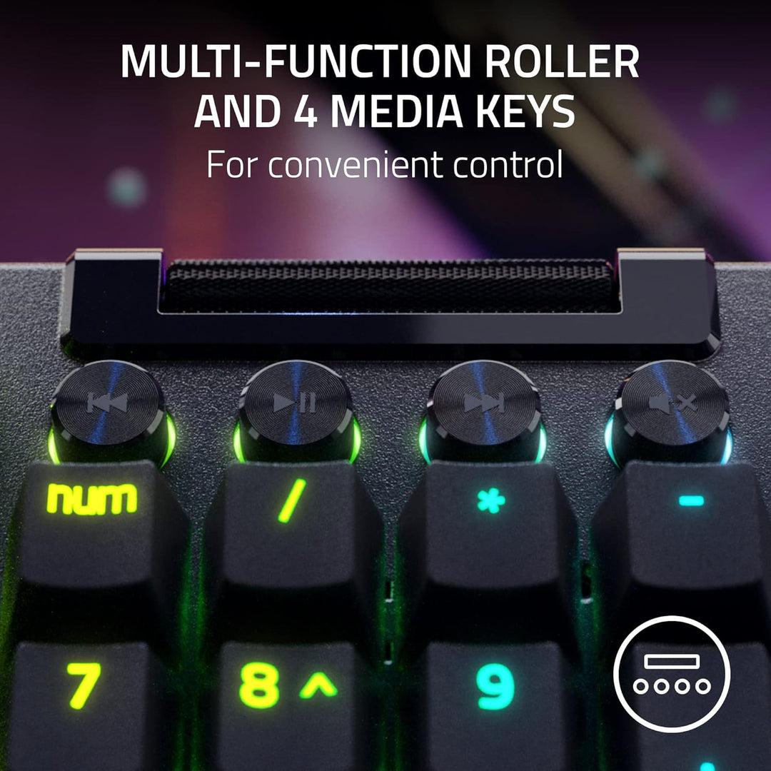 Razer BlackWidow V4 Pro Teclado mecánico con cable para juegos: int...