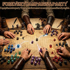DEDC Set de 42 DADOS DND, 6 Bolsas Misterio para Goblins de Dados y Juegos RPG