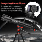 Telescopio HETEKAN para adultos de alta potencia, apertura de 3.543 in, refractor de 35.433 in