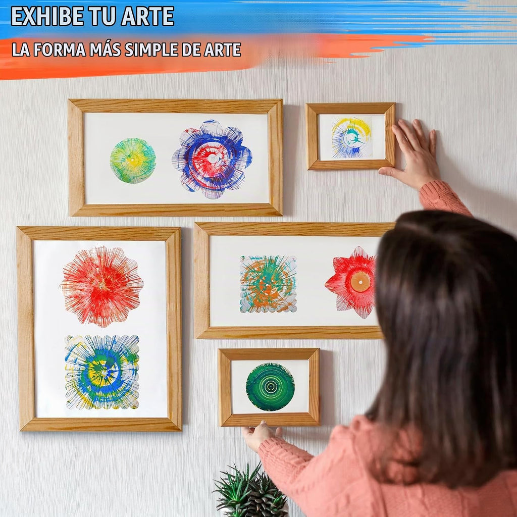 Spin Art Machine para Niños, Kit de Pintura Giratoria para Manualidades, Regalo para 6+