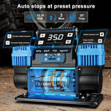 Uharbour Compresor de aire todoterreno de 12 V, compresor dual de p...