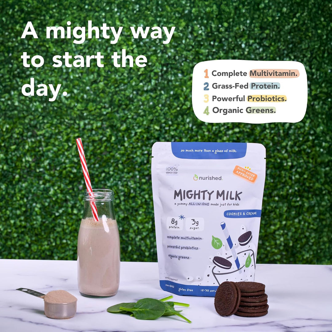 Nurished Cookies &amp; Cream Mighty Milk - Proteína en Polvo Diaria...