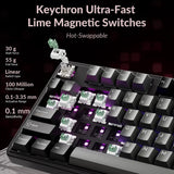 Keychron Teclado mecánico con cable C3 HE TKL (80% de diseño), inte...