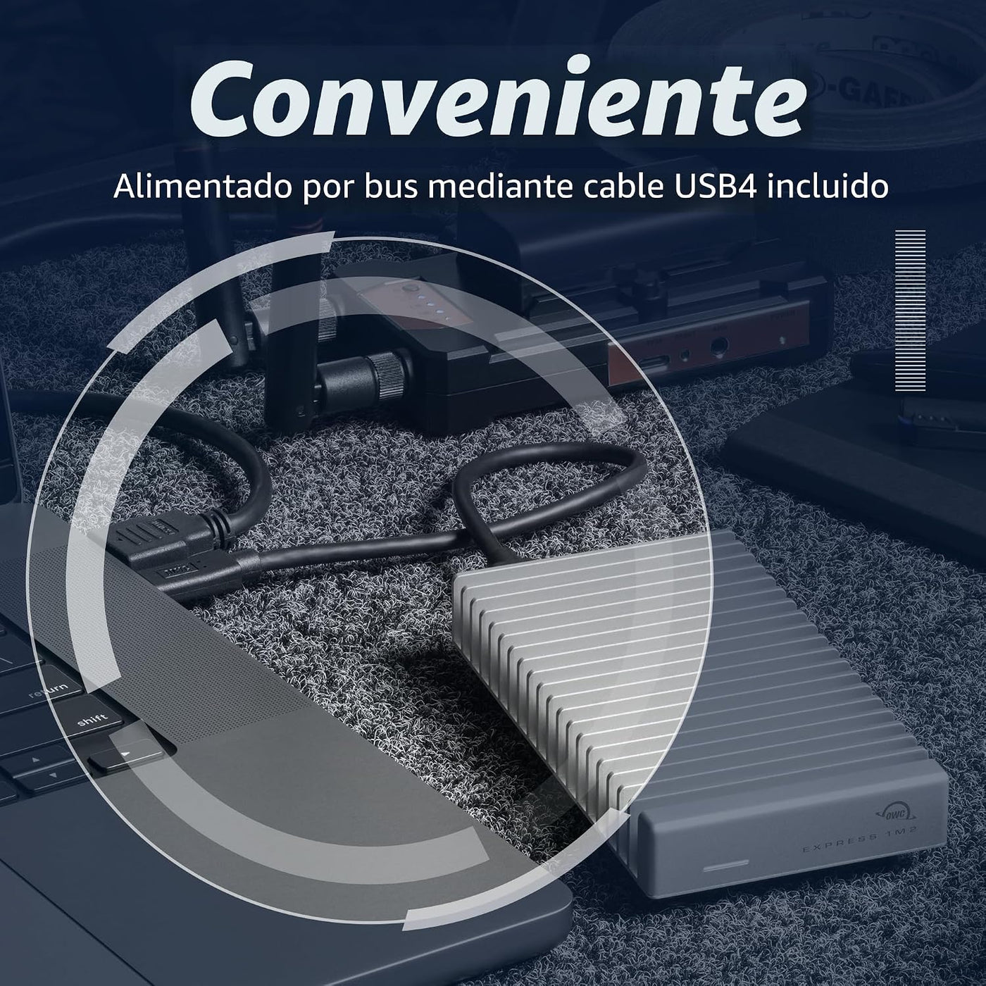 OWC Express 1M2 80G 4TB USB4 80Gb\/s Solución de almacenamiento por...