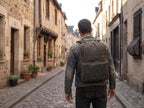 LEATHER VILLAGE Mochila de cuero para hombre de trabajo, Marrón desteñido