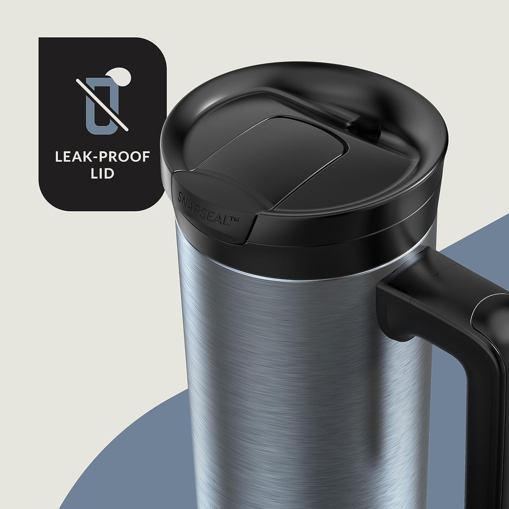 Contigo Superior 2.0 Tapa para Vaso de Viaje de Acero Inoxidable, Dark Ice, 20oz