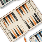 Juegos de backgammon para adultos y niños, tablero clásico de backgammon con dados de damas únicos, funda plegable de piel sintética de backgammon (naranja)