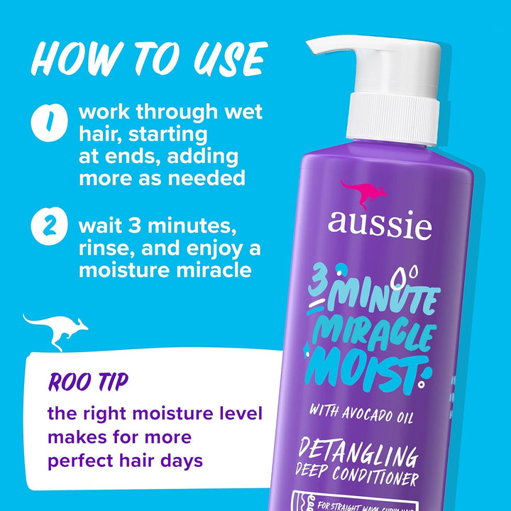 Aussie Miracle Moist Shampoo y acondicionador con acondicionador pr...
