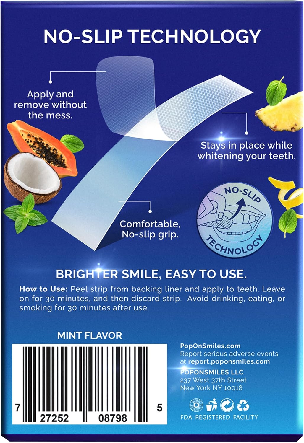 Tiras blanqueadoras de dientes para dientes y encías sensibles, men...