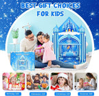 Mnagant Tienda de campaña de juegos de princesa, juguetes para niñas, castillo de hielo, tienda de campaña para niños para interiores y exteriores, casa de juegos grande e imaginativa de 51 x 40