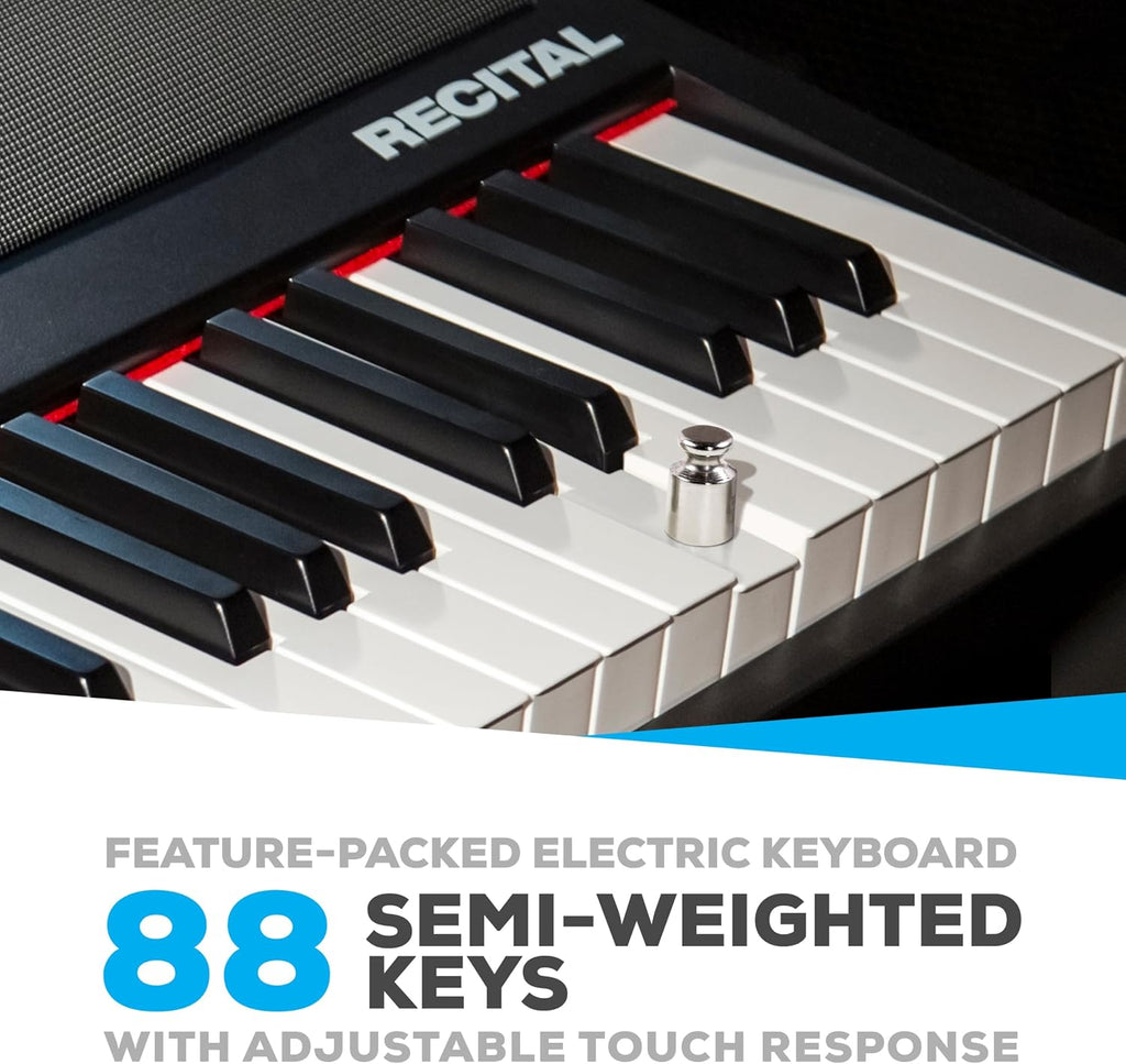 Alesis Recital Piano Digital de 88 Teclas Semi-ponderadas