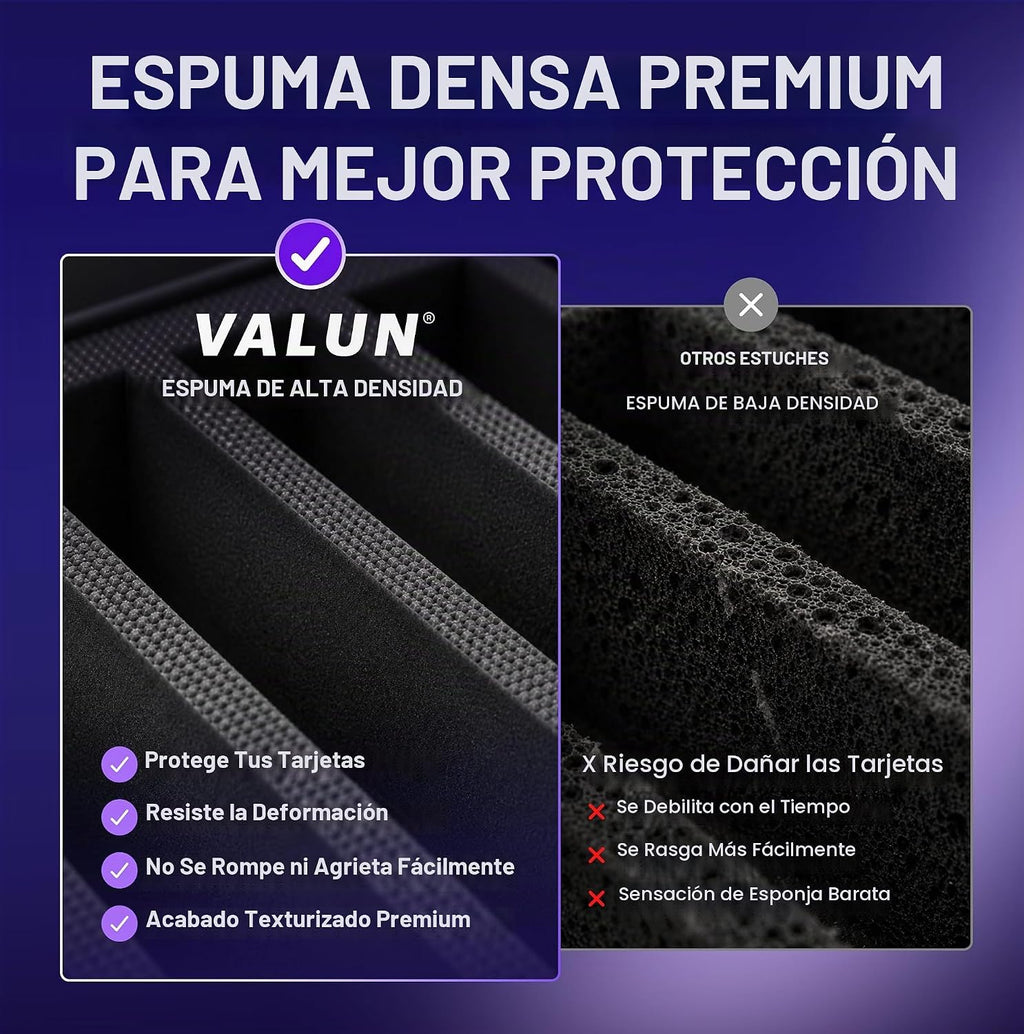 VALUN 160+ Caja de almacenamiento de tarjetas de grado premium - Estuche de