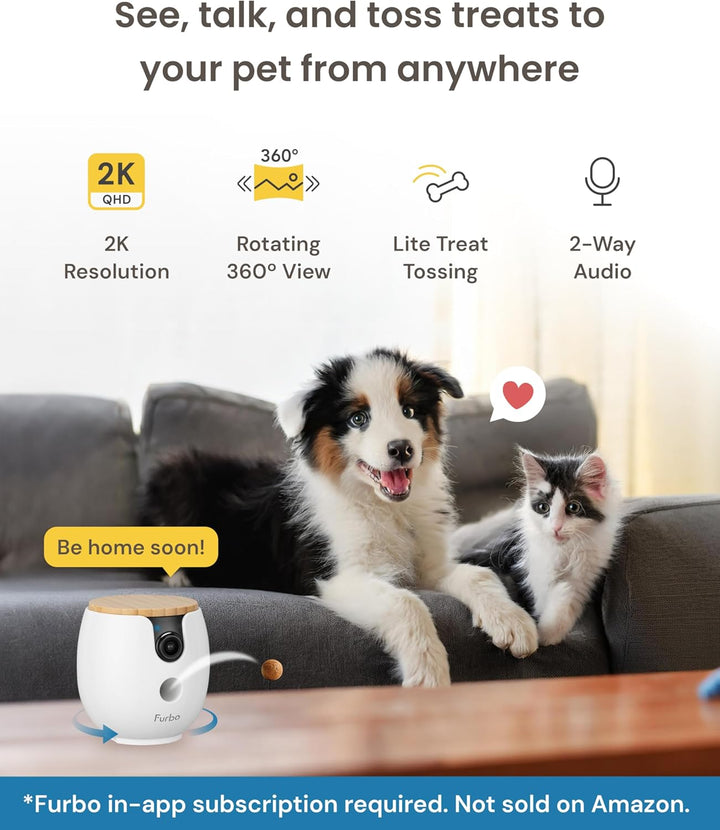 Furbo Mini 360° [Requiere suscripción] Nueva cámara 2K QHD para mas...