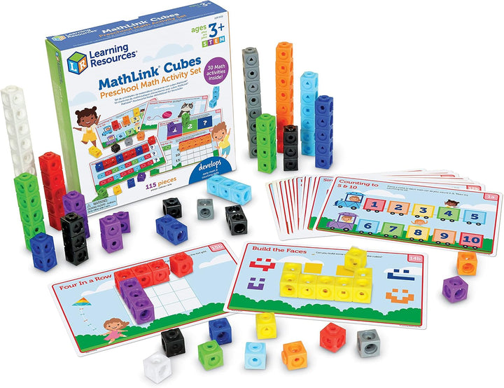 Learning Resources MathLink Cubes - Juego de actividades de matemát...