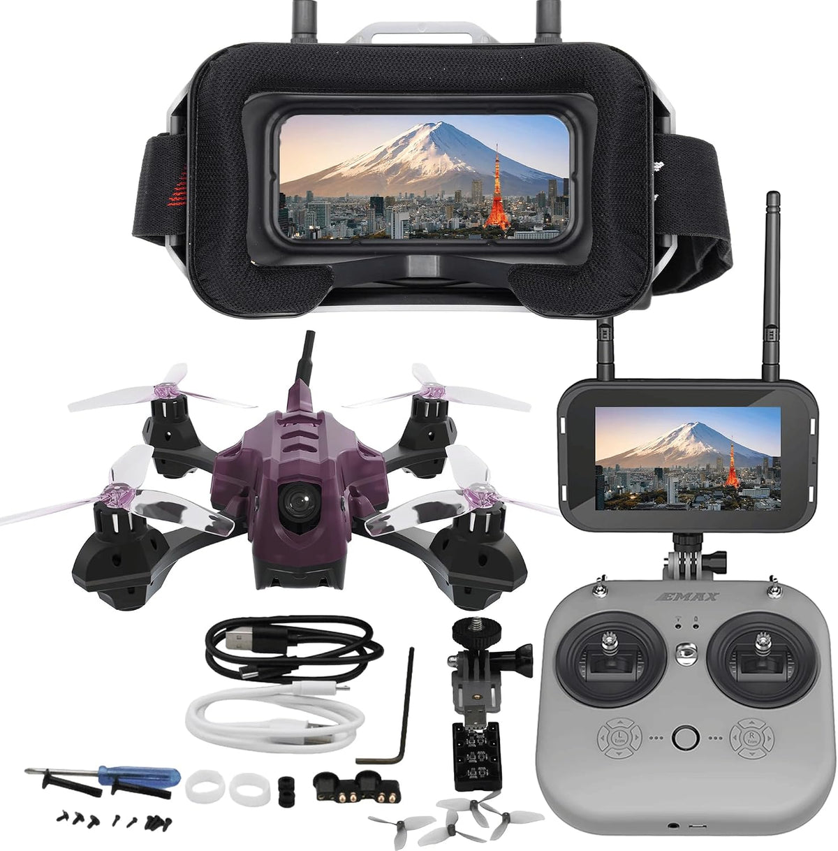 Tinyhawk Lite Adventure RTF Kit listo para volar FPV Drone Kit con gafas y controlador E8 ELRS 1s 2.559 in Quadcopter al aire libre con juego de cámara