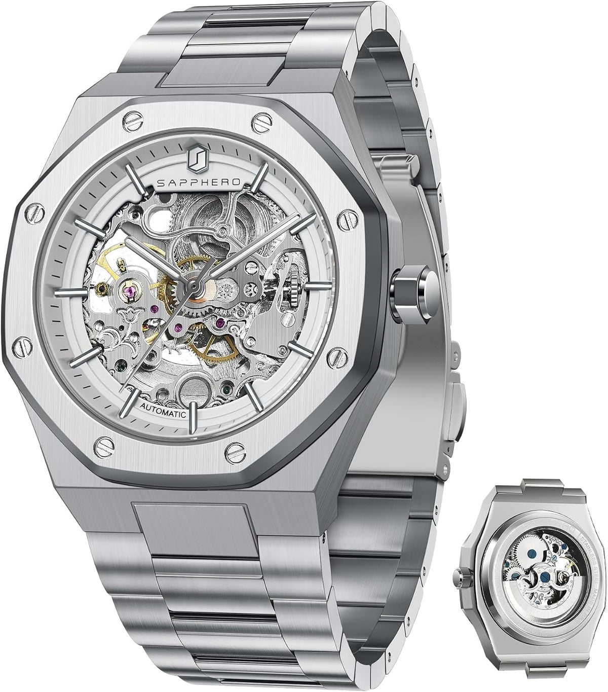 BENYAR Reloj Automático Mecánico de Esqueleto para Hombre de Vestir