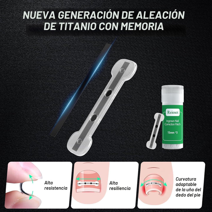 Reieset Tratamiento de uñas encarnadas de aleación de titanio, herr...